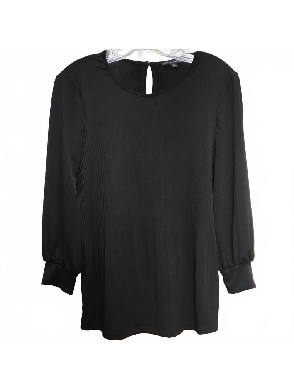 Adrianna Papell | Black Textured Top | S